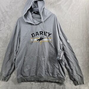 HOOEY Mens Xtreme Bareback Hoodie Grey XL Long Sleeve Kangaroo‎ Pocket NEW